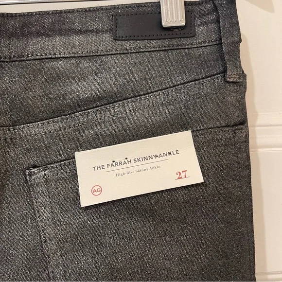 NWT - AG Farrah Skinny Jeans Size 27 in Gunmetal